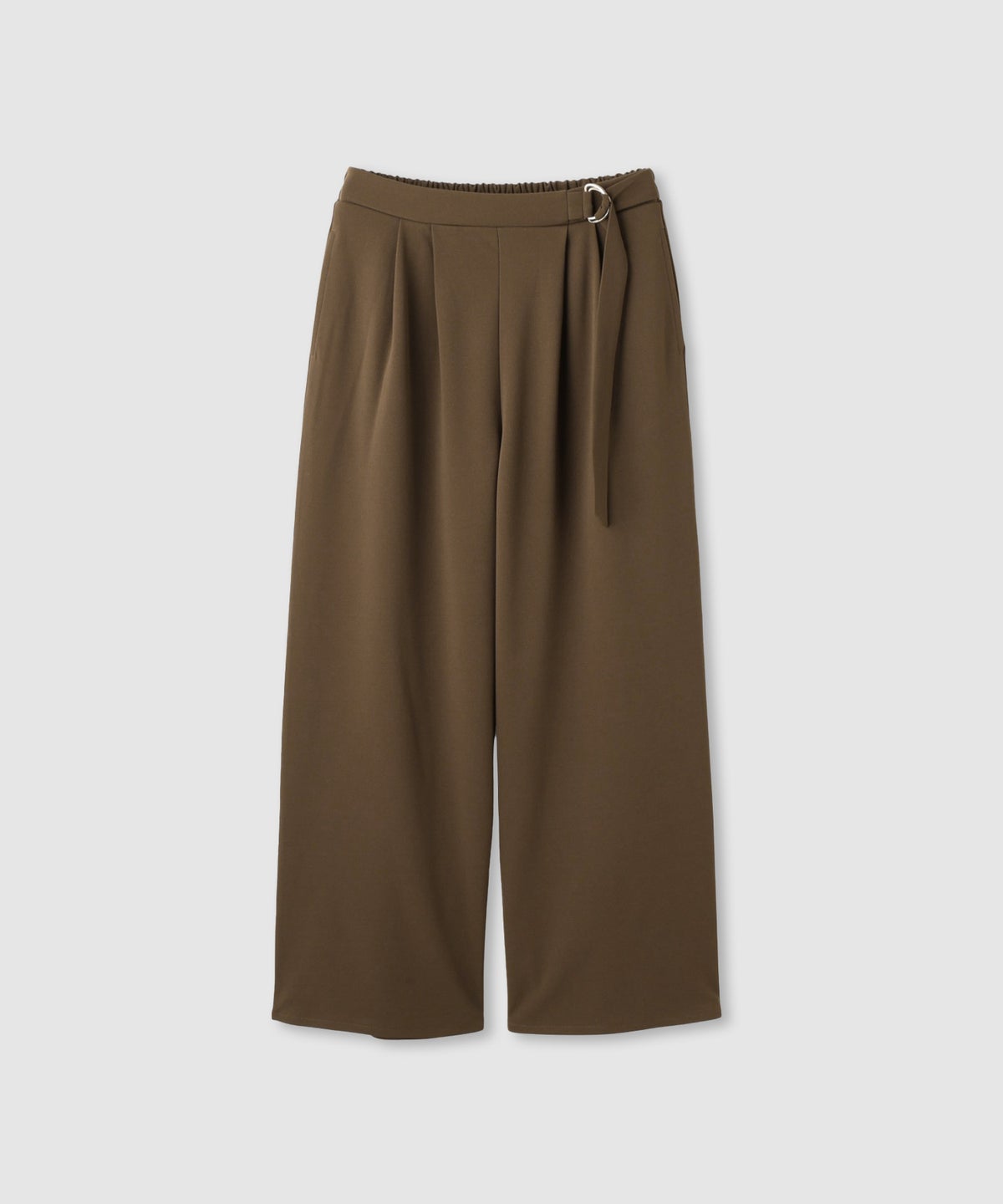 Free Nature サイドベルト カットジョーゼットワイドパンツ レディース