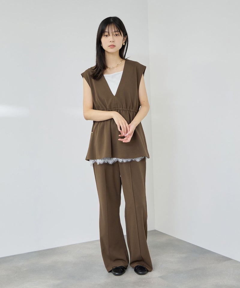 Free Nature カットジョーゼットフレアパンツ レディース商品画像-14
