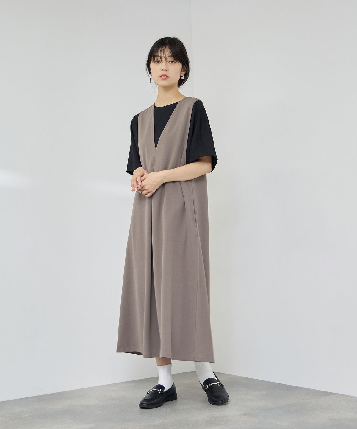 Free Nature カットジョーゼットジャンパースカート レディース