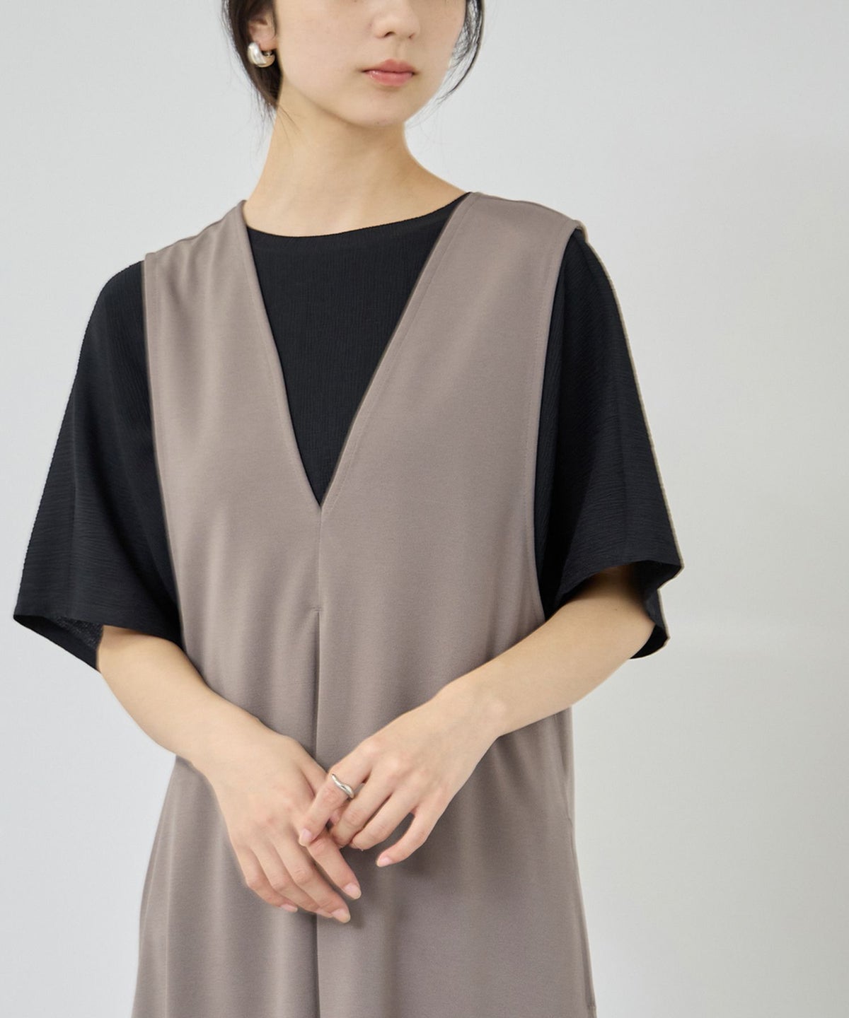 Free Nature カットジョーゼットジャンパースカート レディース