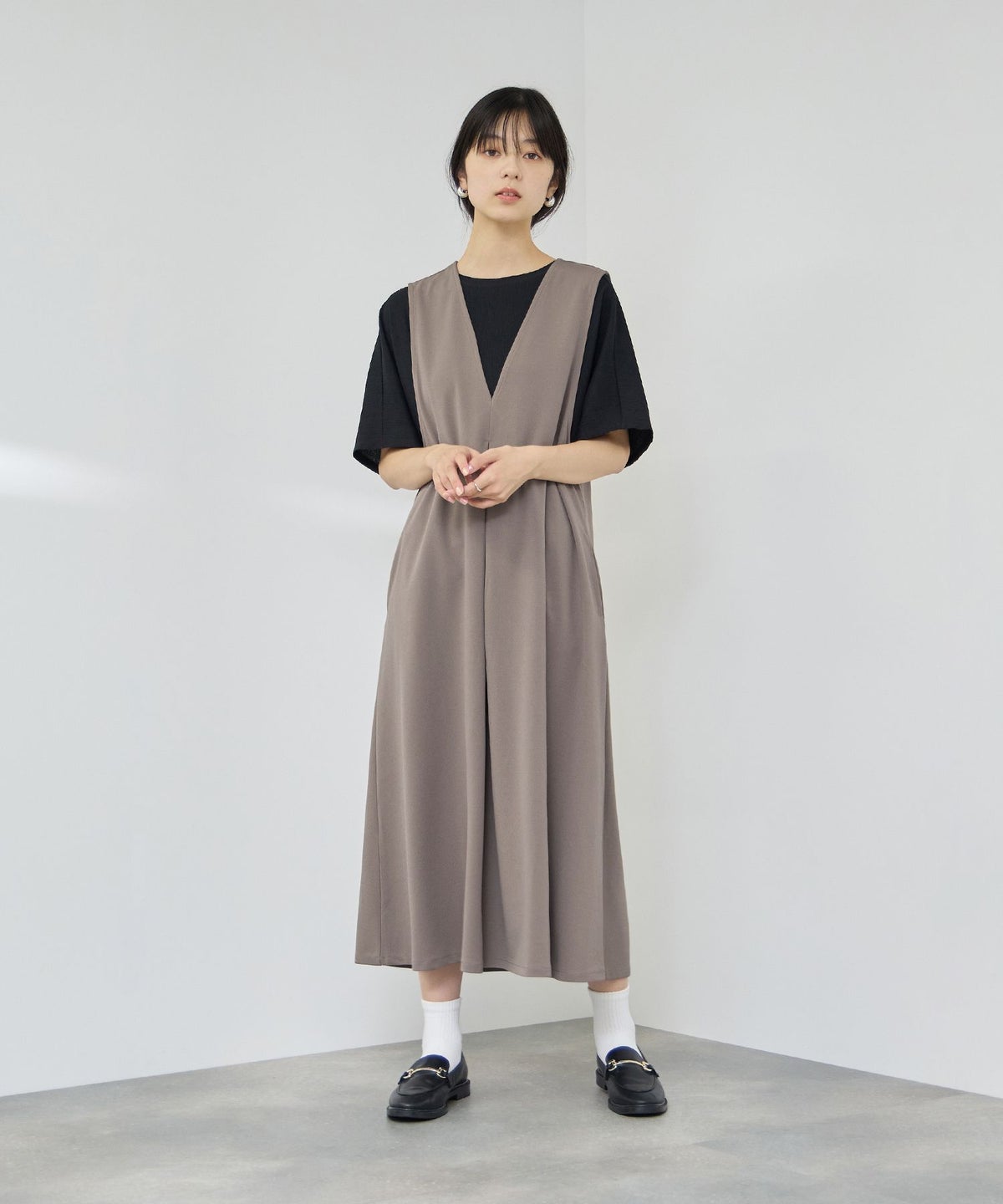 Free Nature カットジョーゼットジャンパースカート レディース