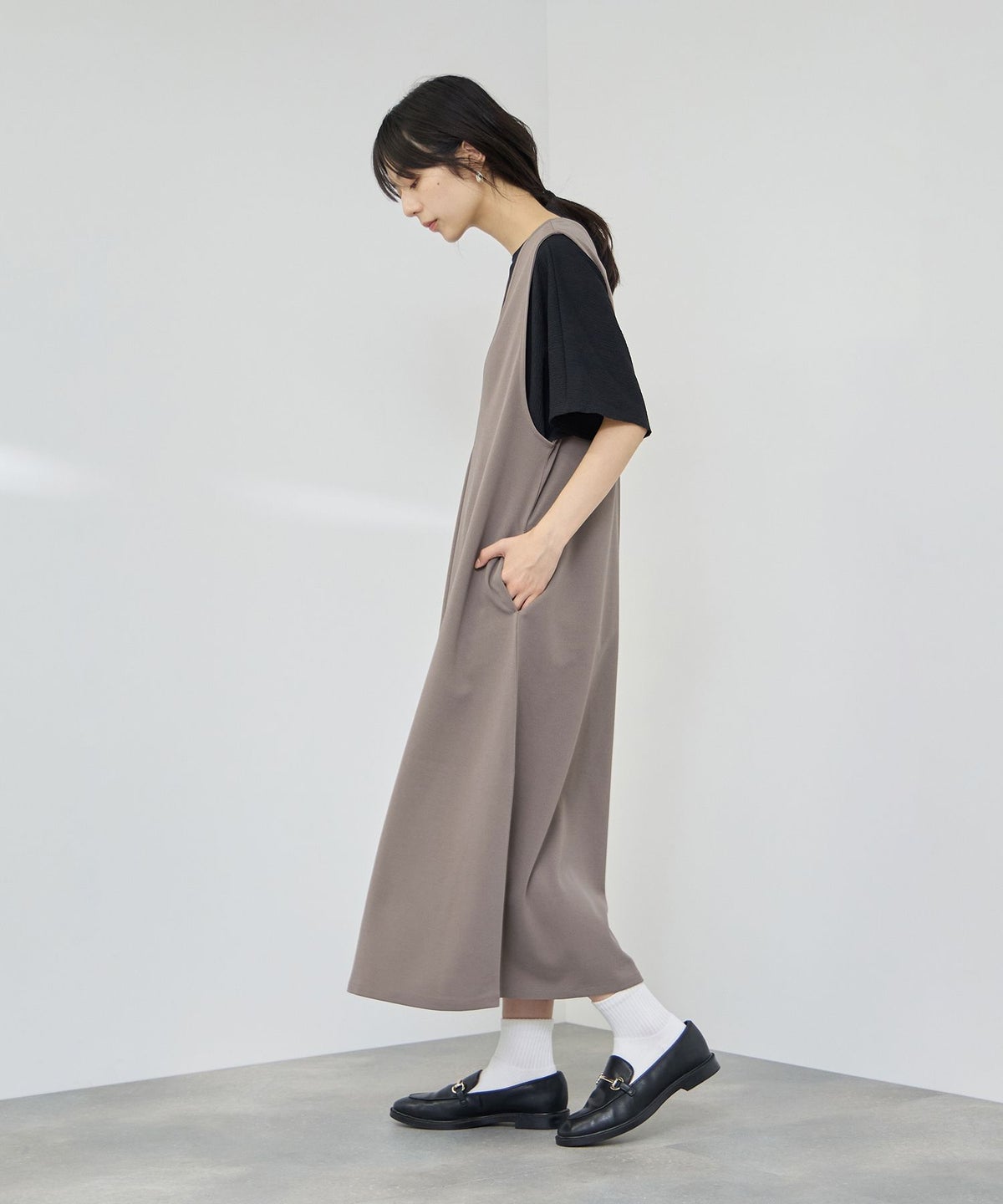 Free Nature カットジョーゼットジャンパースカート レディース