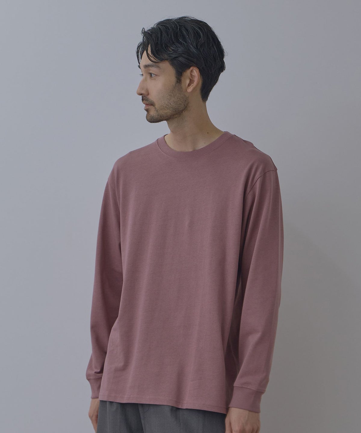 NAVY BCIコットン リラックスフィット長袖Tシャツ メンズ