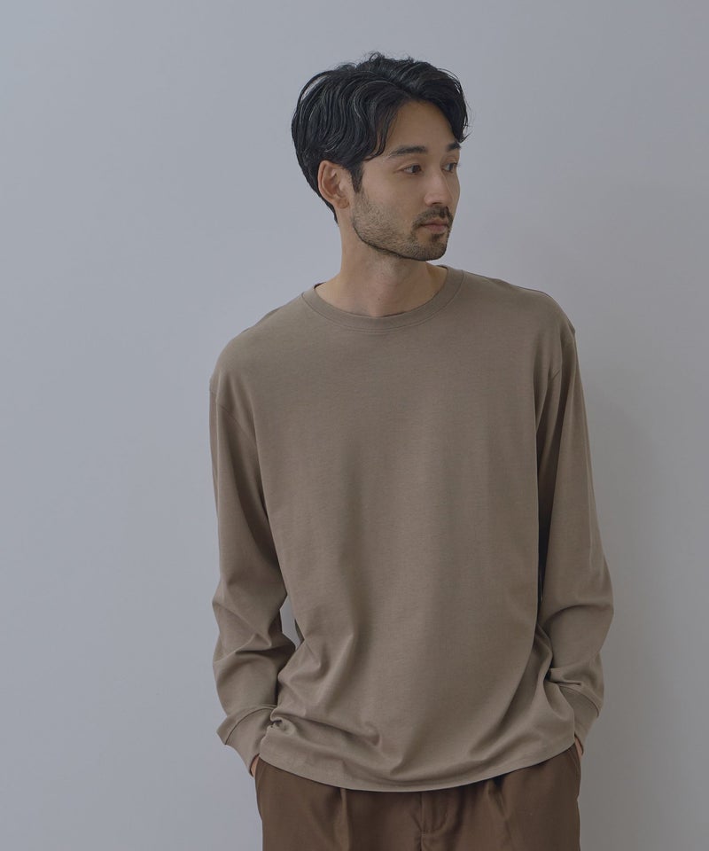 NAVY BCIコットン リラックスフィット長袖Tシャツ メンズ商品画像-5