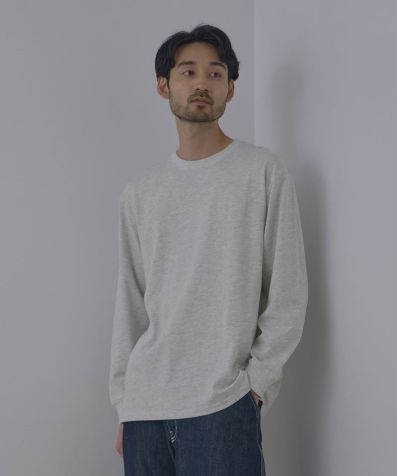 NAVY BCIコットン リラックスフィット長袖Tシャツ メンズ商品画像-6