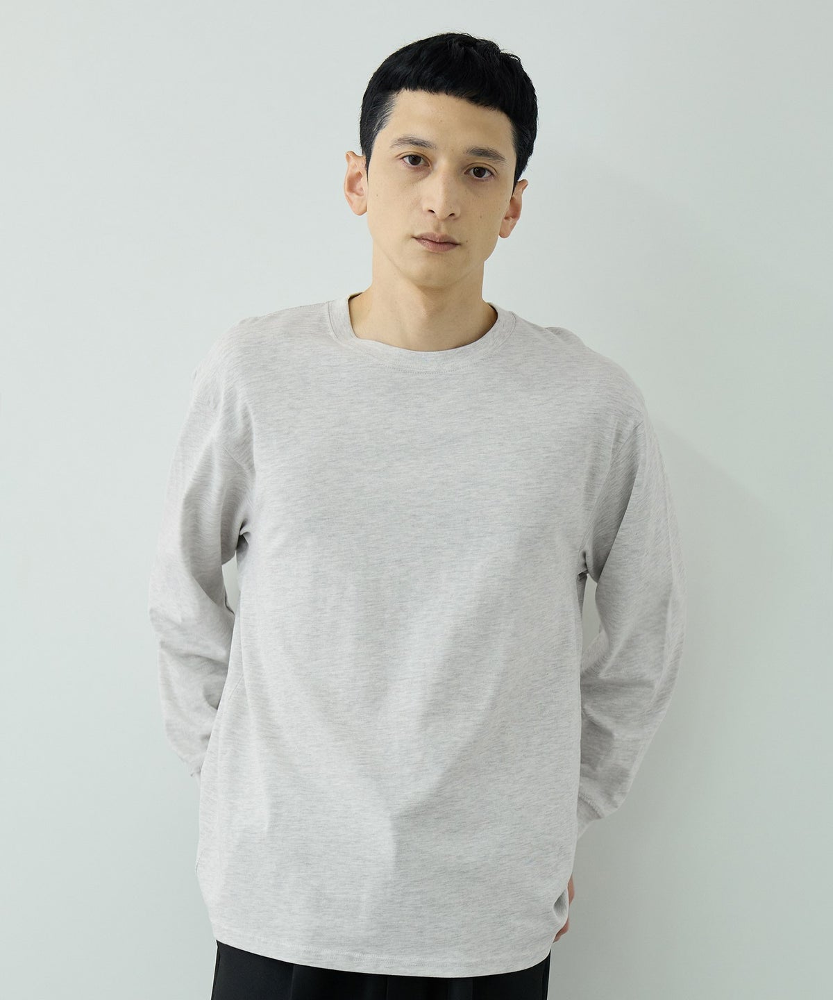NAVY BCIコットン リラックスフィット長袖Tシャツ メンズ
