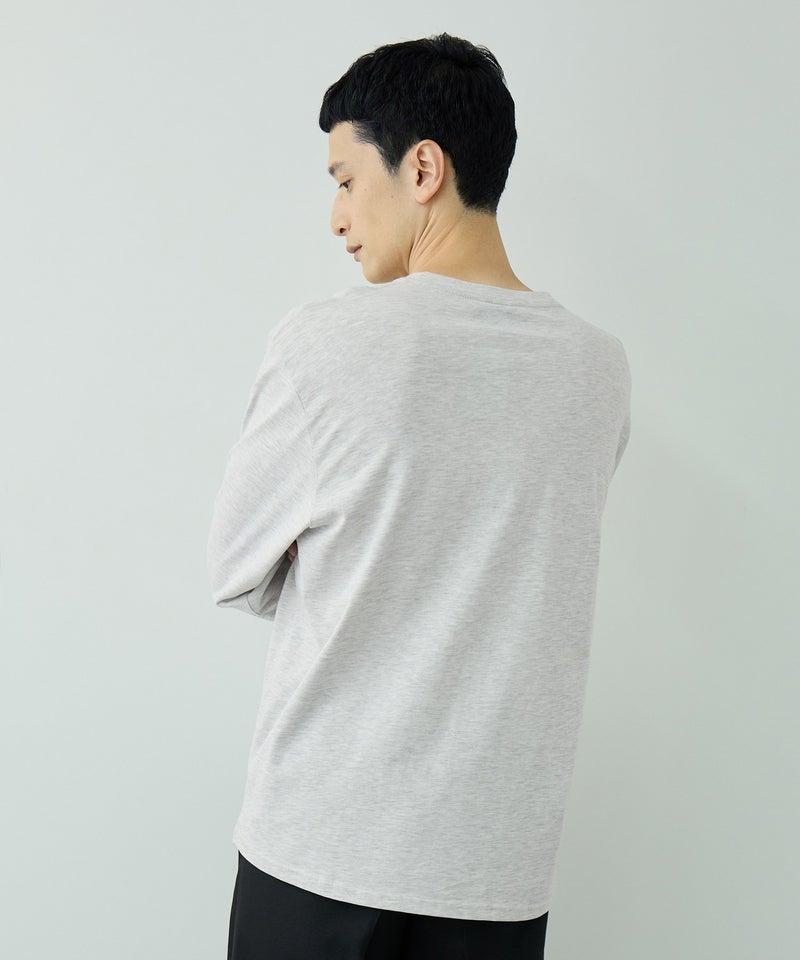 NAVY  BCIコットン リラックスフィット長袖Tシャツ メンズ商品画像-9