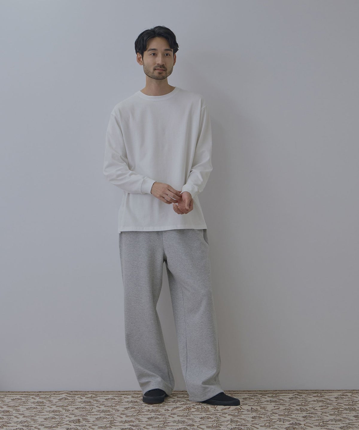 NAVY BCIコットン リラックスフィット長袖Tシャツ メンズ