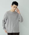 NAVY BCIコットン リラックスフィット ワッフル長袖Tシャツ メンズ商品サムネイル-1