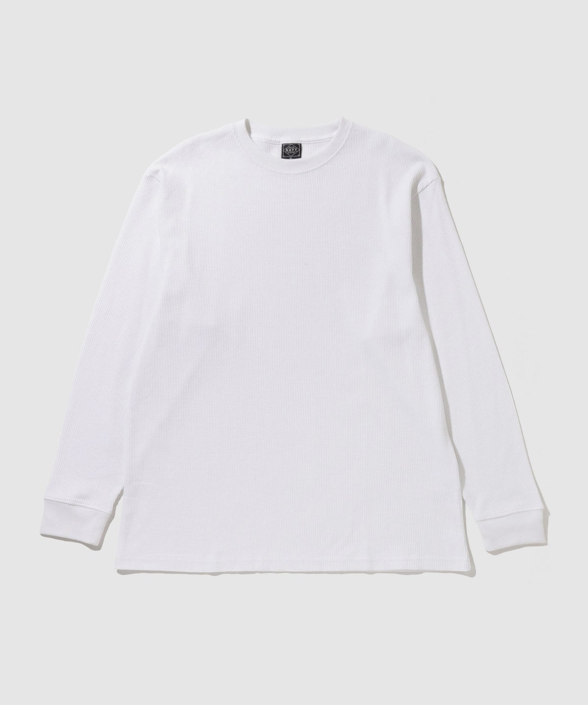 NAVY BCIコットン リラックスフィット ワッフル長袖Tシャツ メンズ