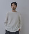 NAVY BCIコットン リラックスフィット ワッフル長袖Tシャツ メンズ商品サムネイル-2