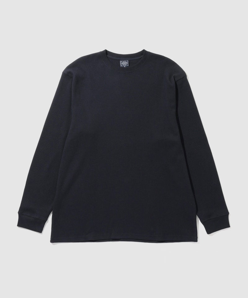 NAVY BCIコットン リラックスフィット ワッフル長袖Tシャツ メンズ商品画像-5