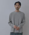 NAVY BCIコットン リラックスフィット ワッフル長袖Tシャツ メンズ商品サムネイル-6