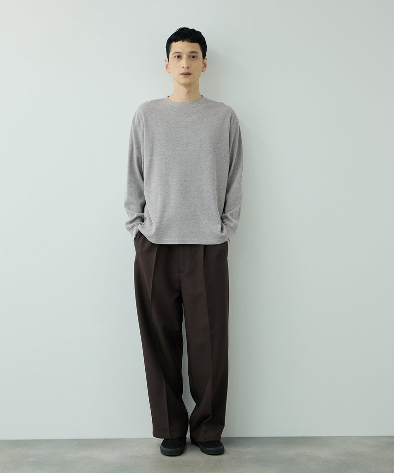 NAVY BCIコットン リラックスフィット ワッフル長袖Tシャツ メンズ商品画像-12