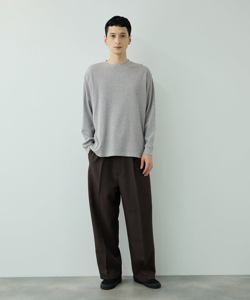 NAVY BCIコットン リラックスフィット ワッフル長袖Tシャツ メンズ商品画像-13