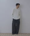 NAVY BCIコットン リラックスフィット ワッフル長袖Tシャツ メンズ商品サムネイル-13