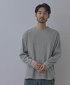 NAVY  BCIコットン リラックスフィット ワッフル長袖Tシャツ メンズ商品サムネイル-15