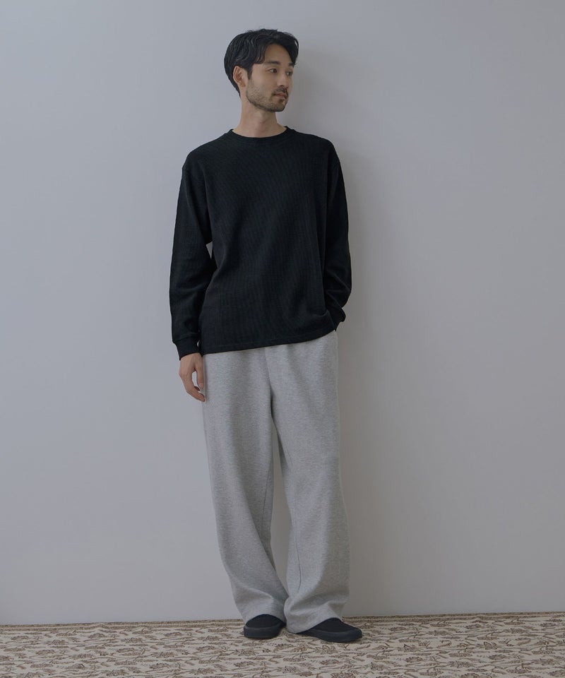 NAVY BCIコットン リラックスフィット ワッフル長袖Tシャツ メンズ商品画像-16
