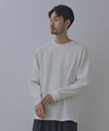 NAVY  BCIコットン リラックスフィット ワッフル長袖Tシャツ メンズ商品サムネイル-21