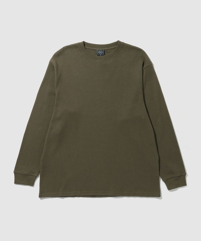 NAVY  BCIコットン リラックスフィット ワッフル長袖Tシャツ メンズ商品画像-29