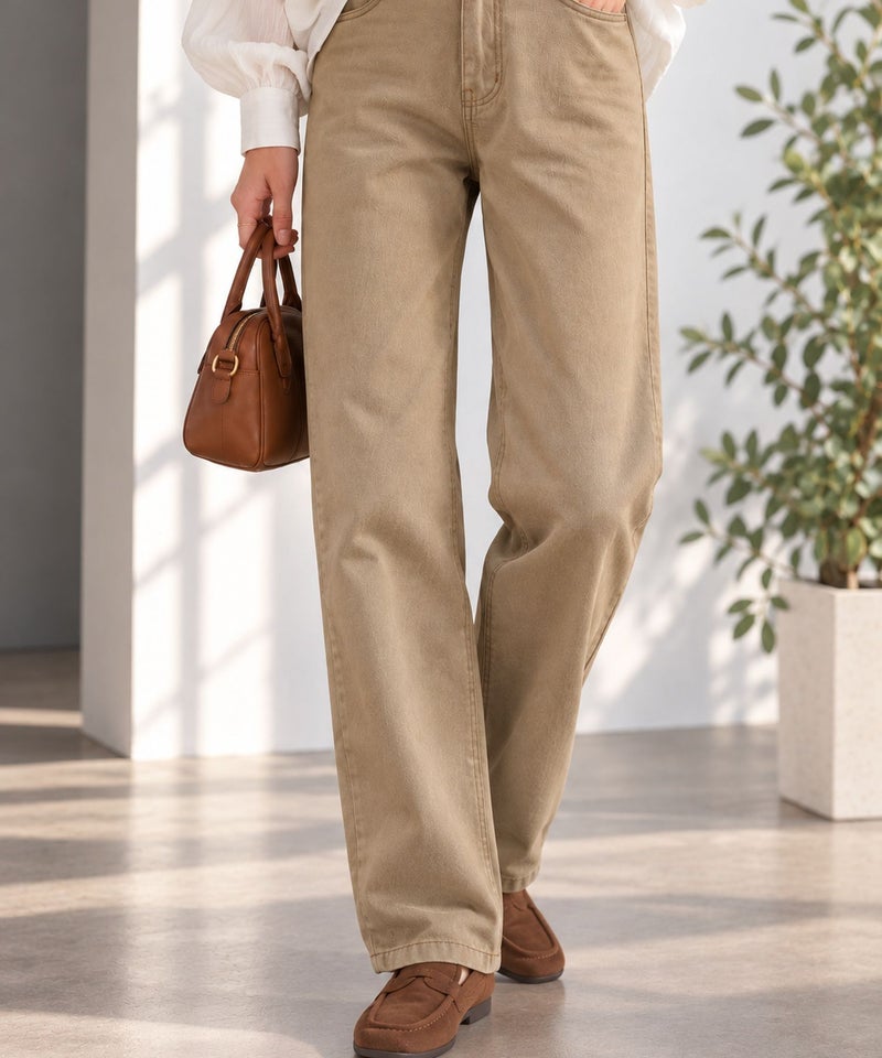 Free Nature  ベーシックストレッチストレートパンツ レディース商品画像-1