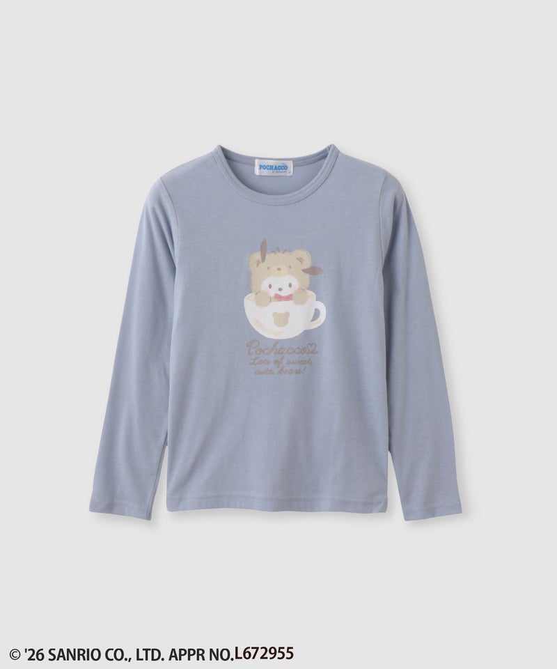 サンリオキャラクターズ 着ぐるみポチャッコ プリント長袖Tシャツ キッズ メール便 対応商品商品画像-1
