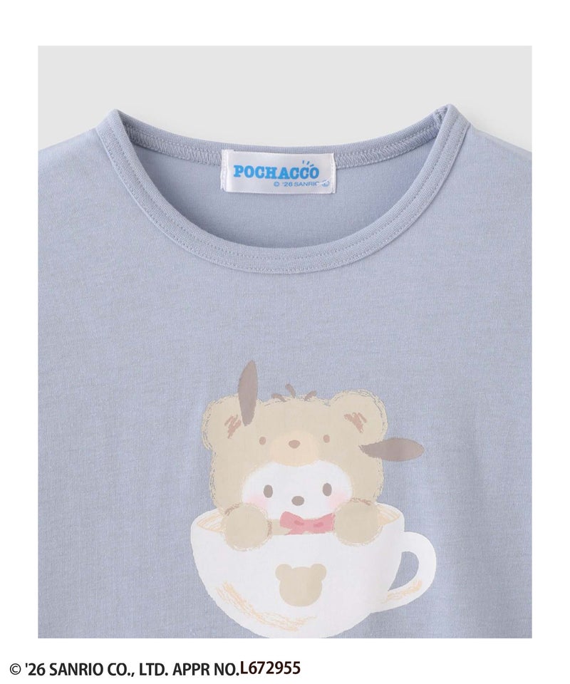 サンリオキャラクターズ 着ぐるみポチャッコ プリント長袖Tシャツ キッズ メール便 対応商品商品画像-3