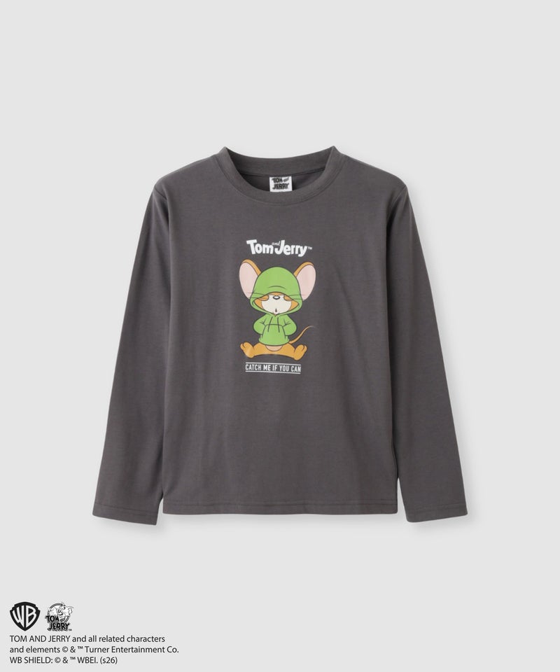 Tom and Jerry キャラクタープリント長袖Tシャツ キッズ メール便 対応商品商品画像-1