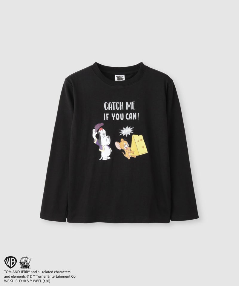 Tom and Jerry キャラクタープリント長袖Tシャツ キッズ メール便 対応商品商品画像-1