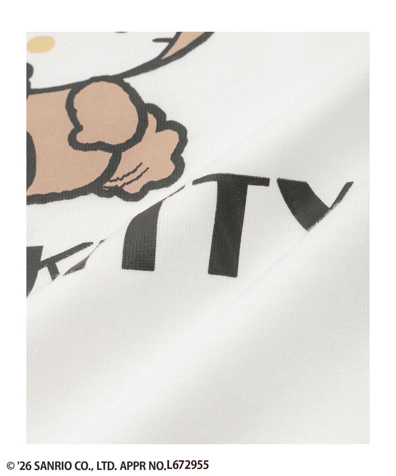 サンリオキャラクターズ 着ぐるみハローキティ プリント長袖Tシャツ キッズ メール便 対応商品商品画像-7