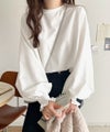 Classical Elf シーズンを彩るニュアンスカラー。キャンディスリーブカットジョーゼットブラウス商品サムネイル-5