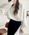 Classical Elf 《JaVaジャバ コラボ》上品な抜け感と艶感◎ドルマンダンボール素材ビッグトレーナー(長袖)商品サムネイル-5