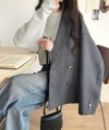 Classical Elf 《JaVaジャバ コラボ》上品な抜け感と艶感◎ドルマンダンボール素材ビッグトレーナー（長袖）商品サムネイル-9