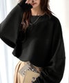 Classical Elf 《JaVaジャバ コラボ》上品な抜け感と艶感◎ドルマンダンボール素材ビッグトレーナー(長袖)商品サムネイル-14