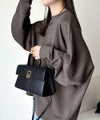 Classical Elf 《JaVaジャバ コラボ》上品な抜け感と艶感◎ドルマンダンボール素材ビッグトレーナー（長袖）商品サムネイル-21