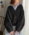 Classical Elf たっぽり袖×ゴールドボタンの欲張りカーデ。ランタンスリーブ金釦Vネックカーディガン商品サムネイル-18