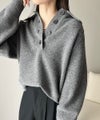 Classical Elf ふんわり&もっちりな肌ざわり。襟付きラグランスリーブニットプルオーバー(長袖)商品サムネイル-13