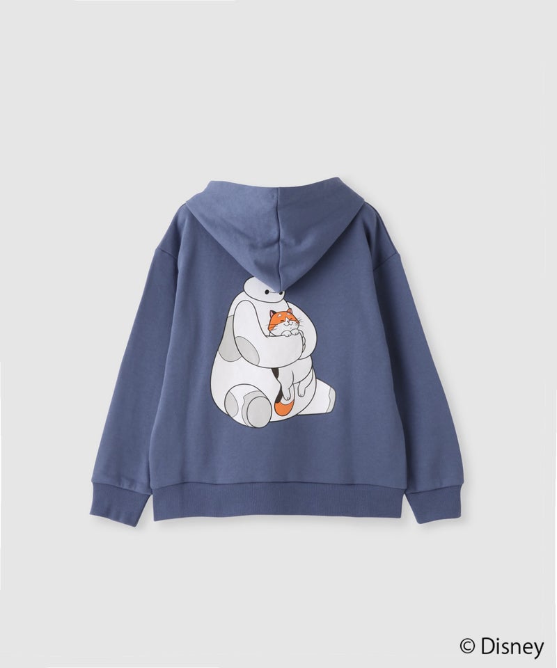 Disney 『ベイマックス』/バックプリント ワンポイント刺しゅう 裏毛ジップパーカー キッズ商品画像-1