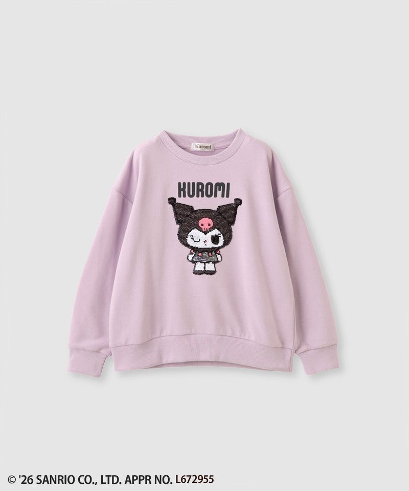 サンリオキャラクターズ クロミ スパンコール裏毛トレーナー キッズ商品画像-3