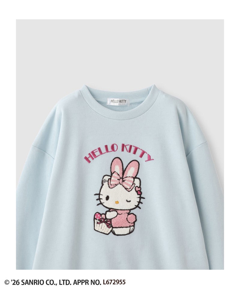 サンリオキャラクターズ ハローキティ サガラ刺しゅう裏毛トレーナー キッズ商品画像-3