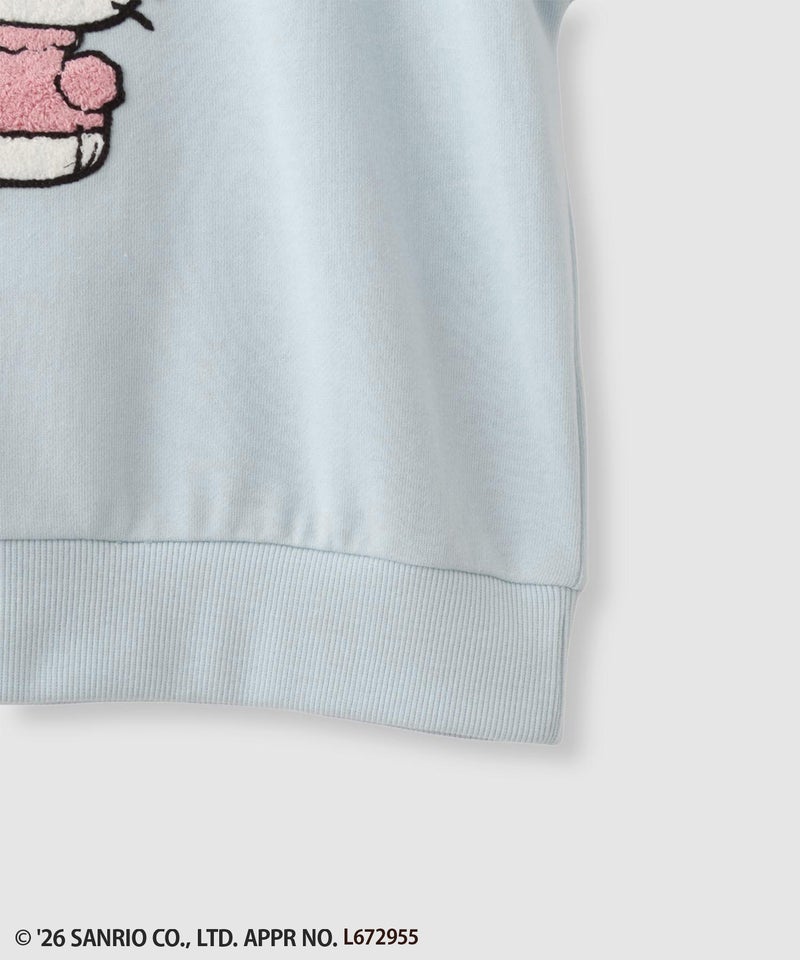 サンリオキャラクターズ ハローキティ サガラ刺しゅう裏毛トレーナー キッズ商品画像-5