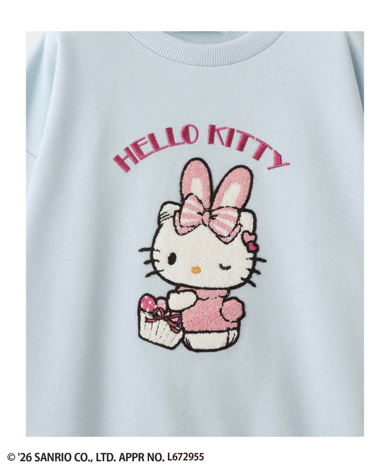 サンリオキャラクターズ ハローキティ サガラ刺しゅう裏毛トレーナー キッズ商品画像-7