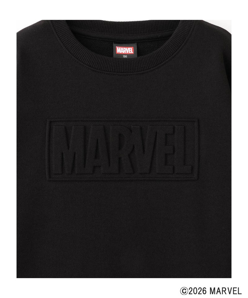 Disney MARVEL マーベル/モノトーンエンボス加工ロゴ裏毛トレーナー キッズ商品画像-7
