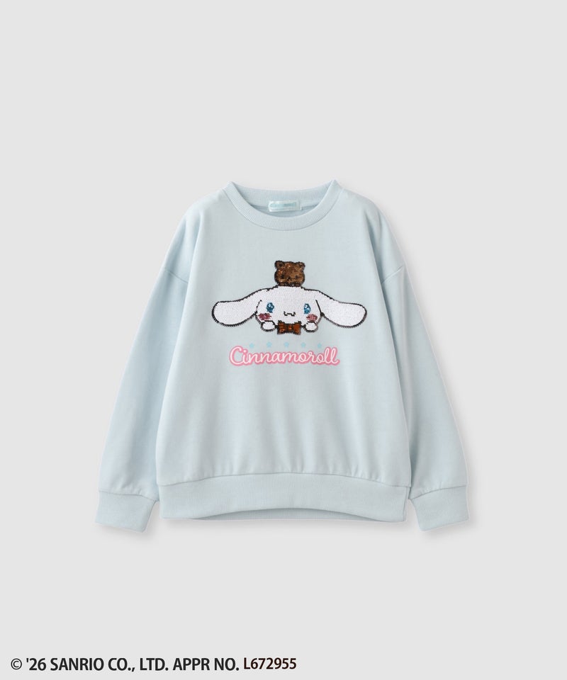 サンリオキャラクターズ シナモロール スパンコール裏毛トレーナー キッズ商品画像-3