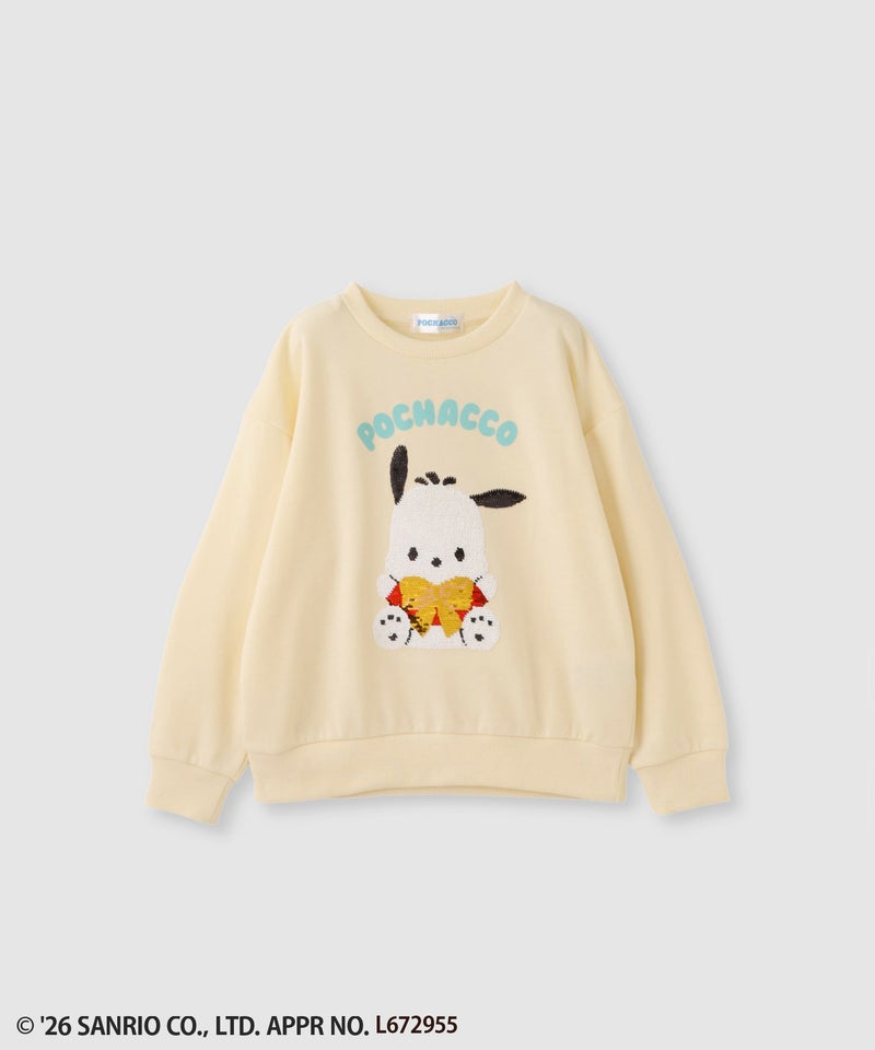 サンリオキャラクターズ ポチャッコ スパンコール裏毛トレーナー キッズ商品画像-1