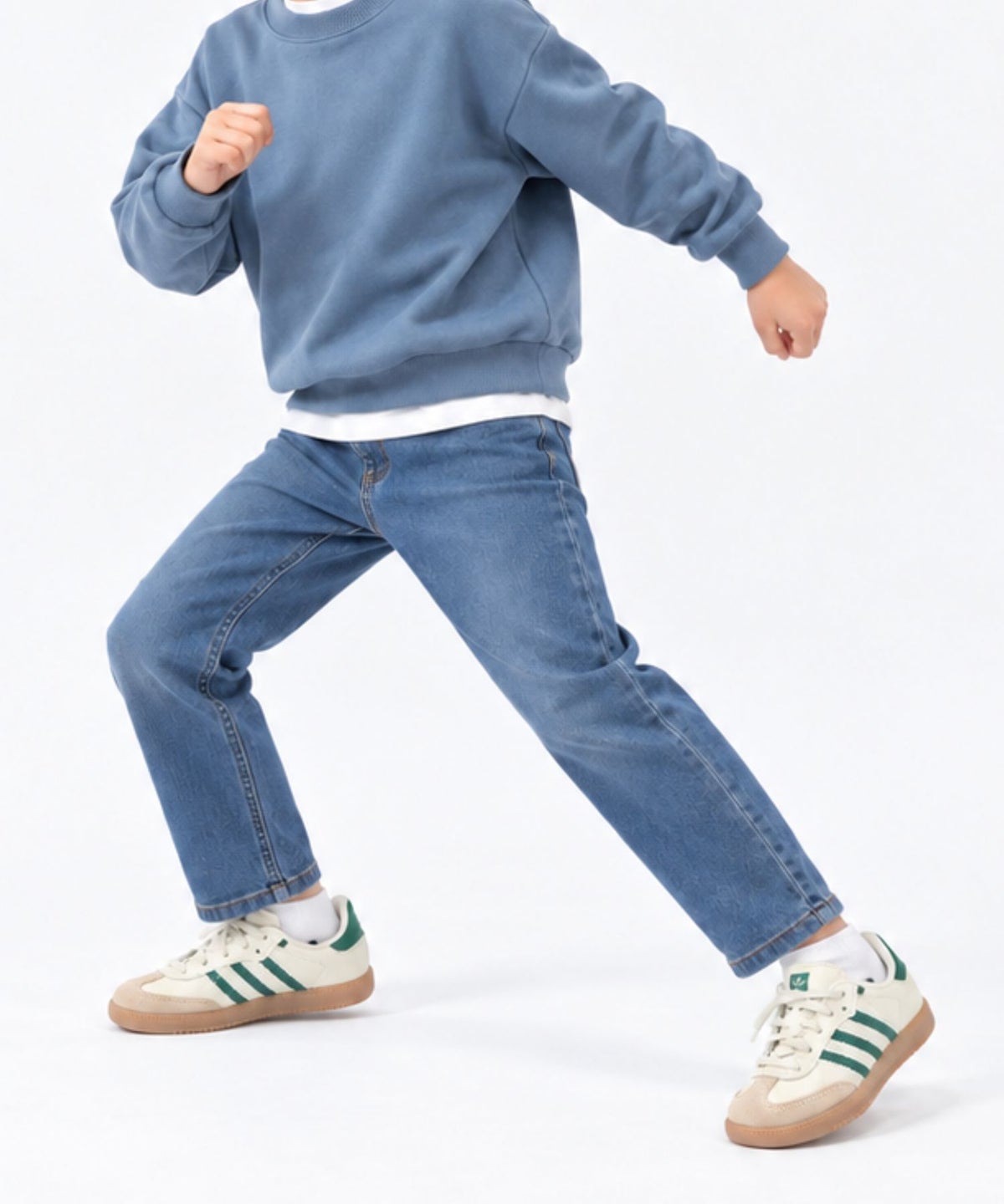 NAVY のびるモン ストレッチデニムストレートパンツ キッズ