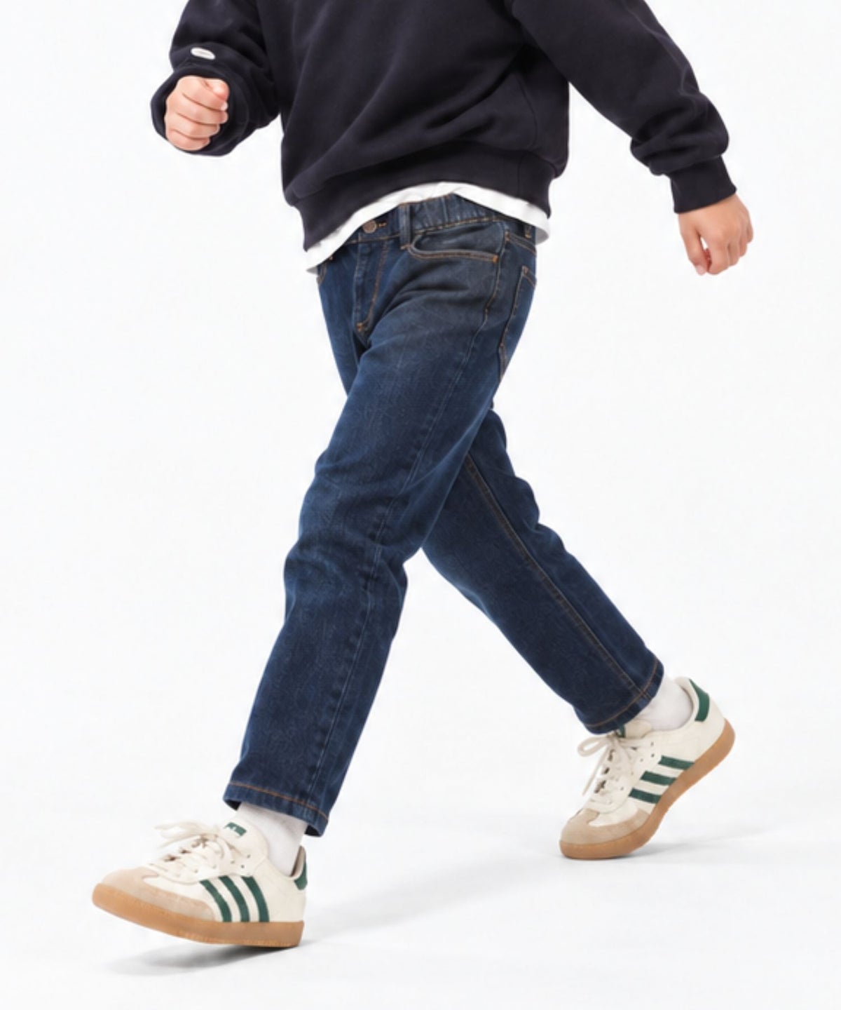 NAVY のびるモン ストレッチデニムストレートパンツ キッズ