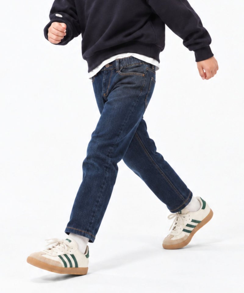 NAVY  のびるモン ストレッチデニムストレートパンツ キッズ商品画像-3