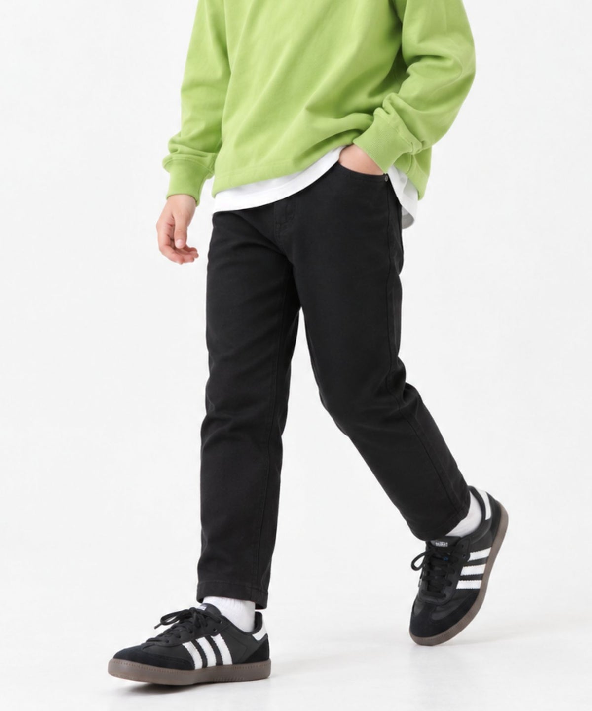 NAVY のびるモン ストレッチツイルストレートパンツ キッズ