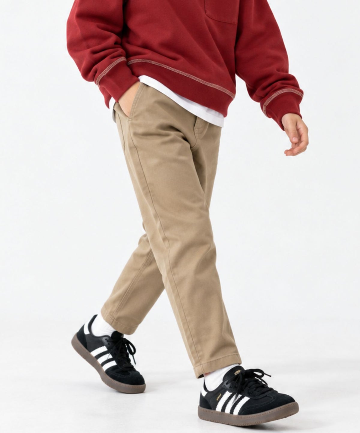 NAVY のびるモン ストレッチツイルストレートパンツ キッズ